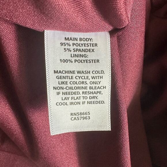 Halogen Cutout Sheath Knee Length Business Casual 
Dress Size XXL Burgundy - Picture 10 of 10
